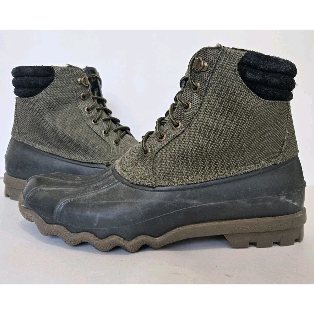 Sperry Boots Mens Size 9.5 Top-Sider Avenue Duck Shoes Waterproof Leather